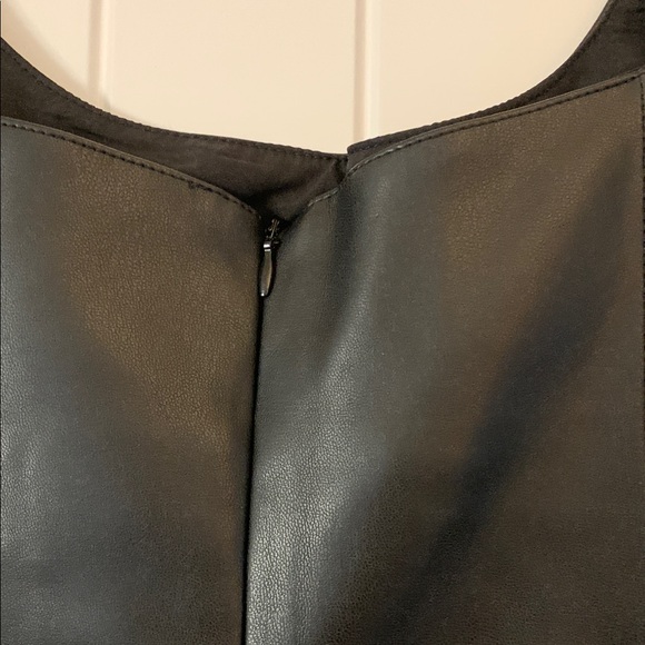 Commense Black Faux Leather Midi Dress - Picture 6 of 8
